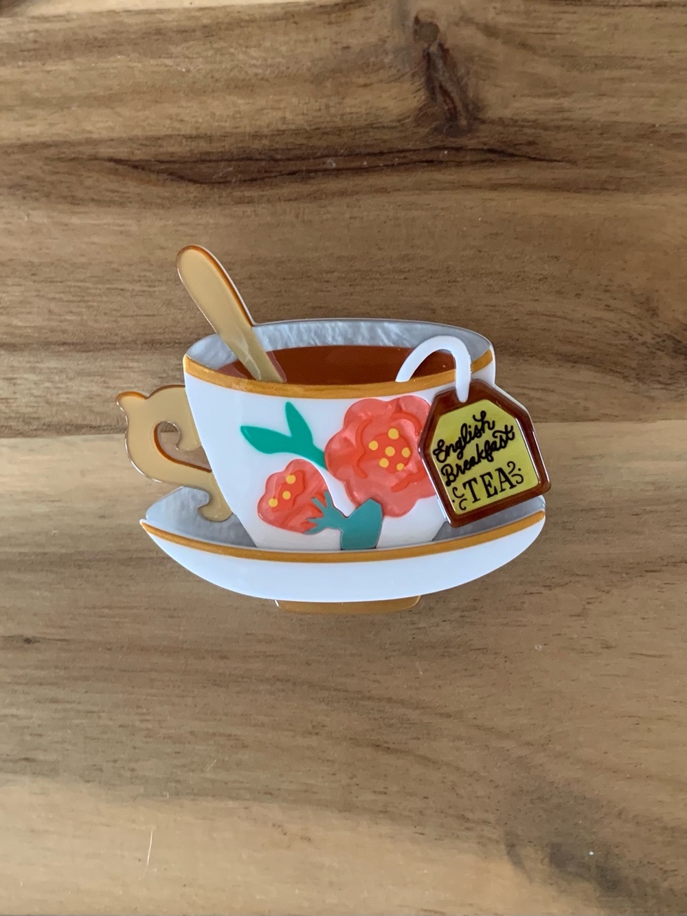 Erstwilder Fancy a Cuppa Brooch tea drink pin NWOT